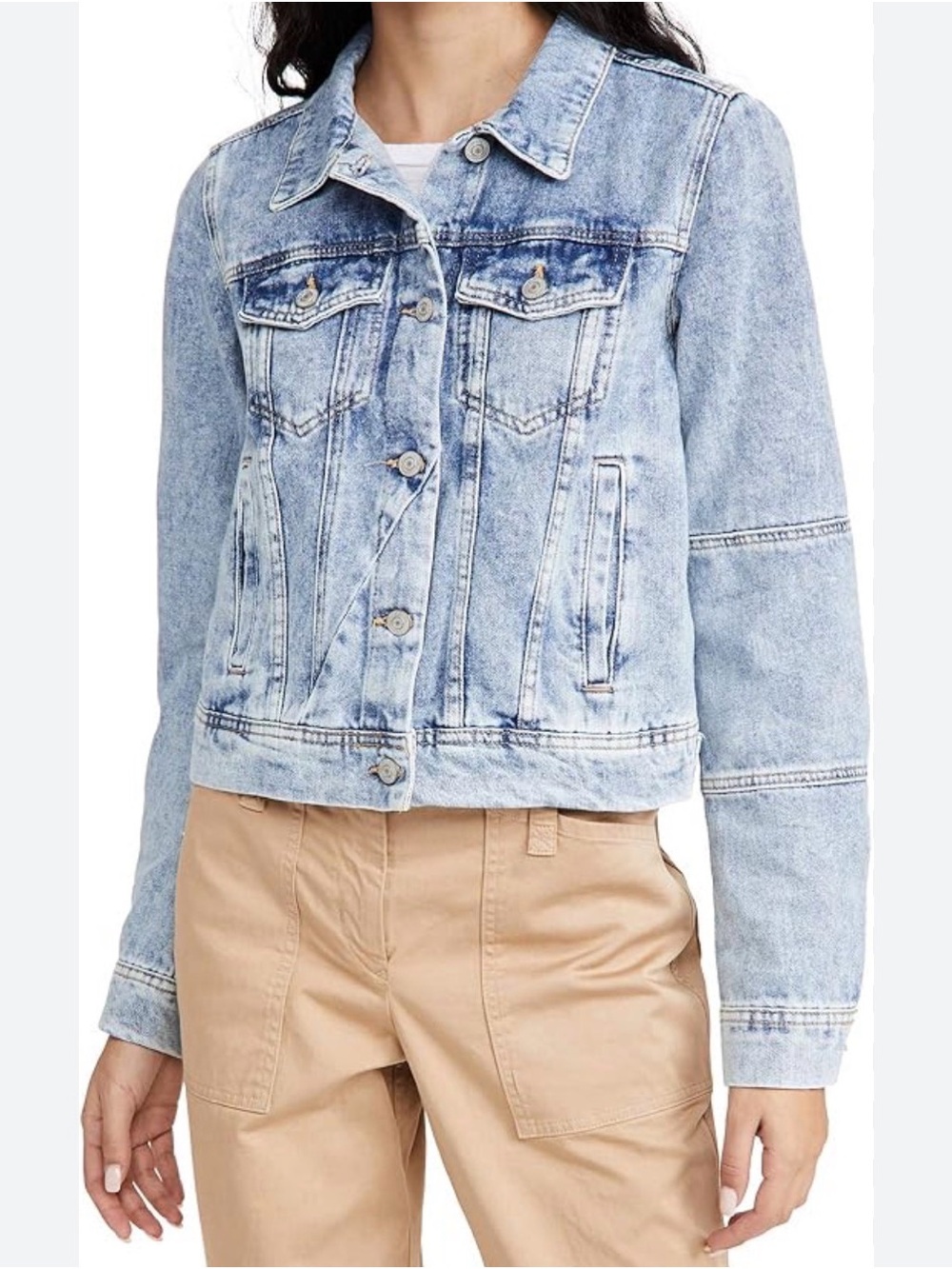 Free People Light Wash Blue Rumors Denim Jean Jacket